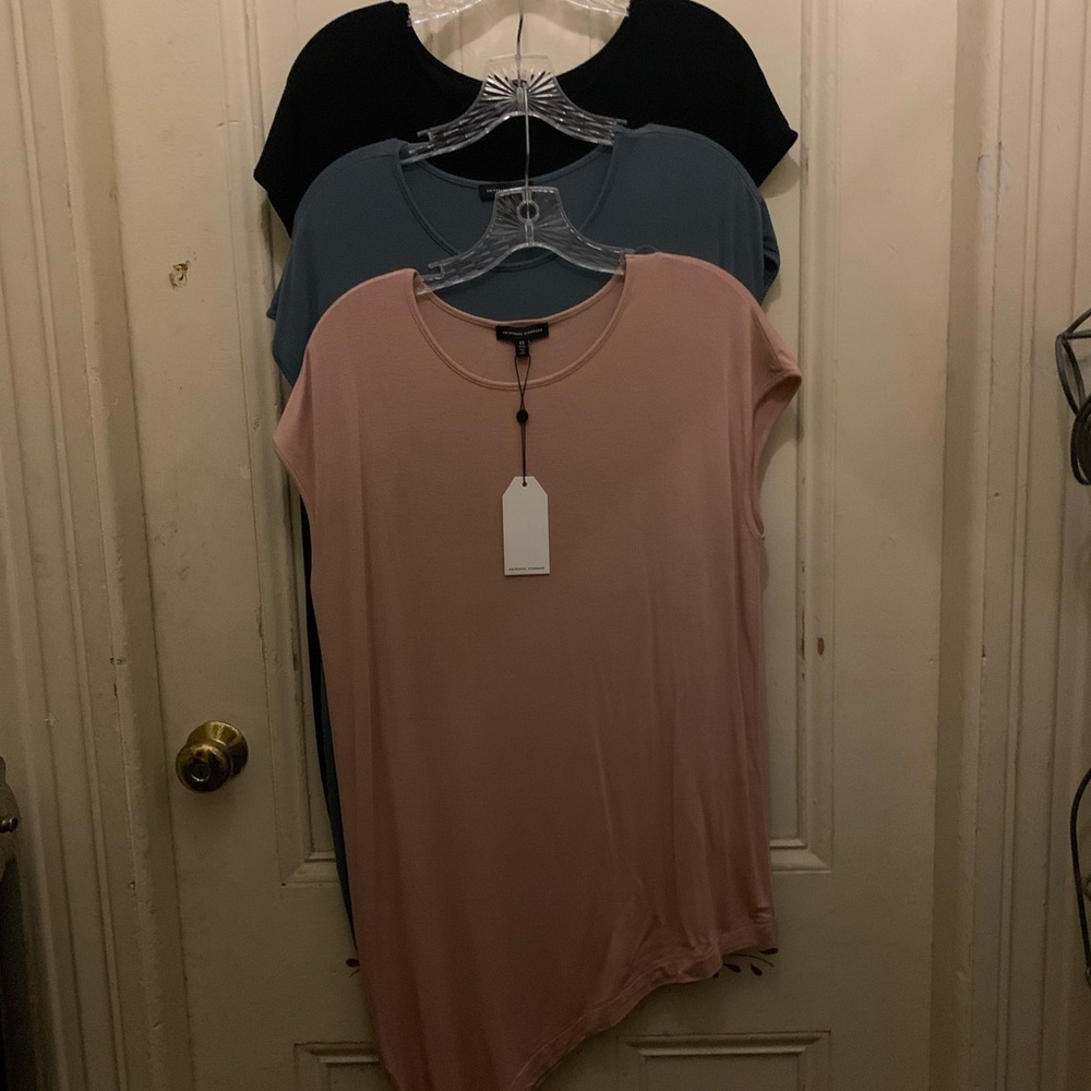 5 (3NWT)Universal Standard Genevette Tees in Blue, Black and Rose